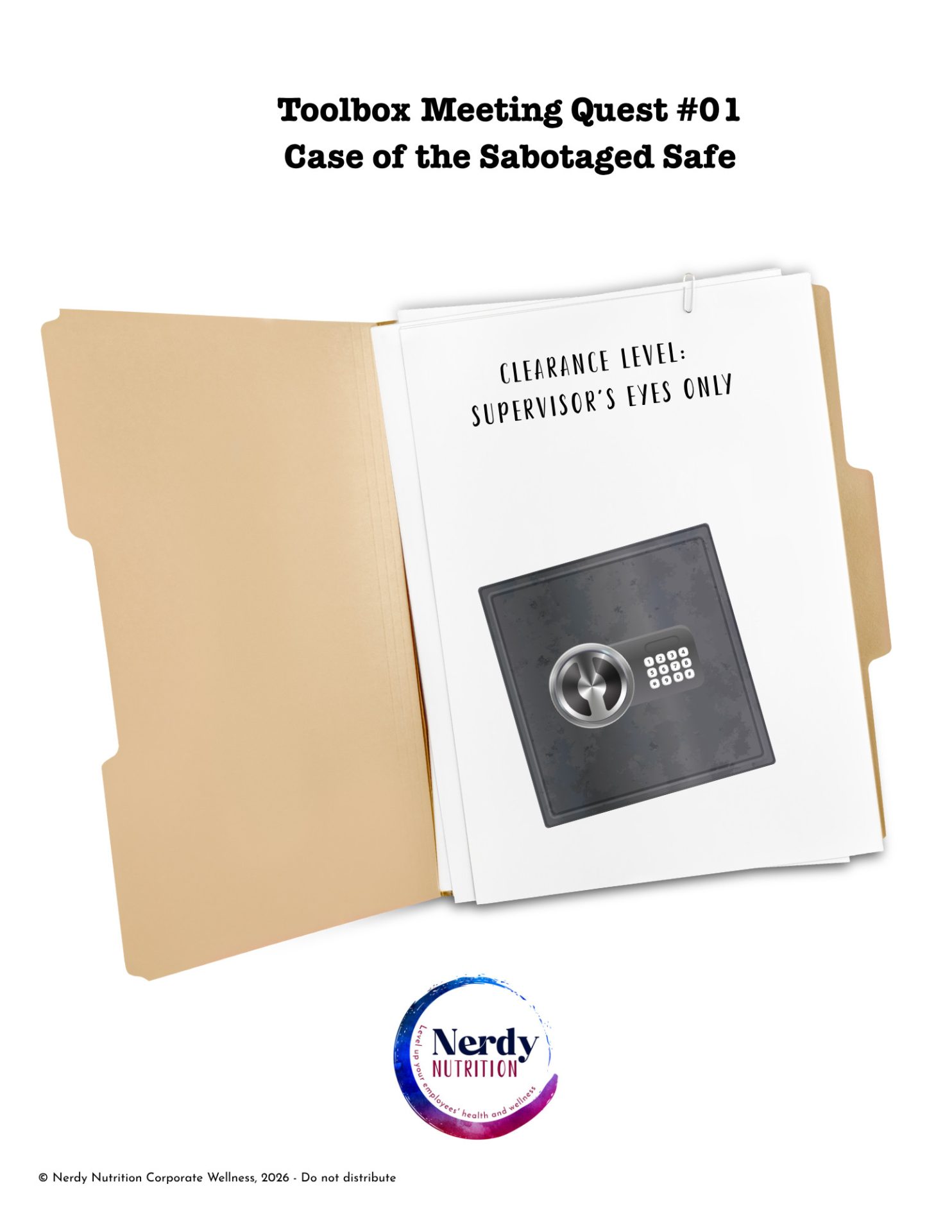 Case of the Sabotaged Safe #01 Free Resource - Nerdy Nutrition Corporate Wellness